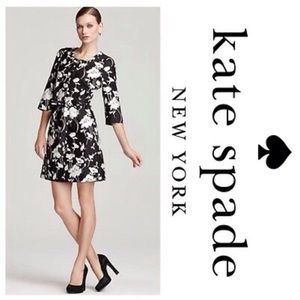 Kate Spade x Florence Broadhurst Black/White Floral Silk Dress
